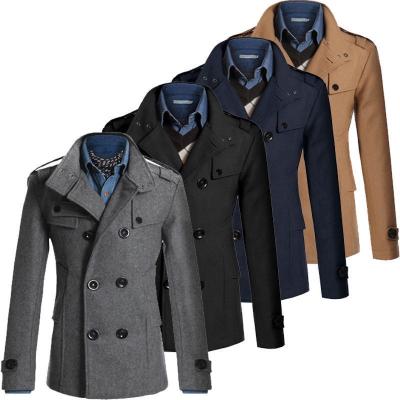 China Viable Long Overcoat Men Fashionable Woolen Coat Men's Coat Men's Retro Style Male Clothing for sale