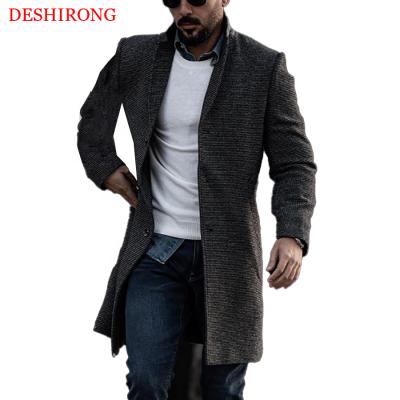 China New Winter Men's Trench Coat Mid Length Thin Breathable Men's Trench Coats Long Plaid Men's Trench Coat for sale