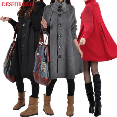 China 2021 Winter New Anti-Shrink Long Woolen Coat For Women Plus Size Women's Coat Autumn Mid Length Loose Jackets For Women for sale