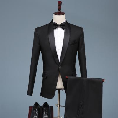 China 2021Leisure Anti-wrinkle Men's Office Suit Master Of Ceremonies Singer Adult Men's Suits Set Host Performance Dress Wedding Men's Suits for sale