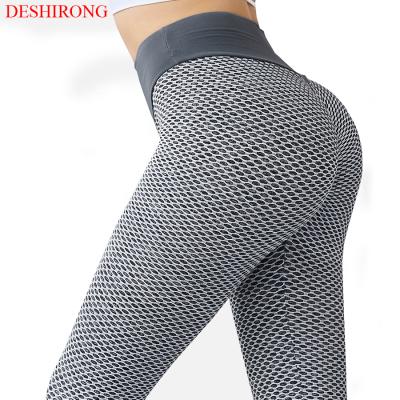 China New Honeycomb Butt Lift Women's Yoga Pants High Quality Jacquard Waist Hip Peach Pants High Quality Breathable Yoga Pants Plus Size Yoga Pants for sale