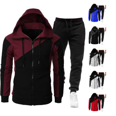 China Anti-pilling Autumn And Winter Hooded Jacket Long Sleeve 2-Piece Suit Set Men's Sports And Leisure Suits for sale