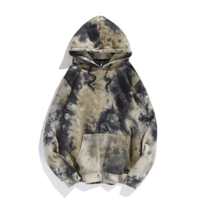 China Anti-pilling New Custom Link Dye Hoodie 100% Polyester Vintage Hoodie Plus Velvet Thickening Hoodies Unisex for sale