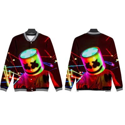 China Full-Frame Anti-wrinkle 3D Printing Electronic DJ Jacket Hoodies For Men Youth Mens Tracksuit Hoodie Baseball Uniforms Hoodie For Men for sale