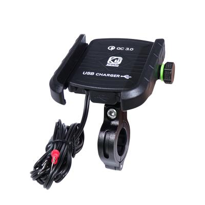 China New Hotsale Fully Waterproof Charging Motorcycle Bike Phone Holder Quick USB Charger for sale