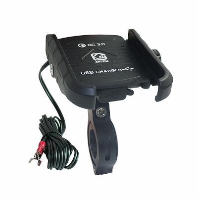 China 2019 Upgrades Waterproof Motorcycle Phone Holder With Quick QC3.0 USB Charger 12v Phone Holder Handlebar Support KWG-M8 for sale