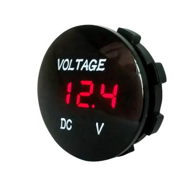 China China Manufacturer Car Bus Motorbike Truck Boat Yacht Marine Waterproof Voltmeter 5-48V Digital Display 5-48V Boat LED Voltmeter Motorcycle Voltmeter for sale