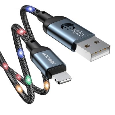 China Fast Charging Type C USB JOYROOM Voice Control Cable Led Charging Cable for sale