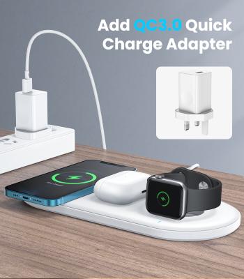 China Mobile Phone Joyroom 20w Fast Charger 3 in 1 Wireless Charger Station Wireless Charger 3 in 1 for sale