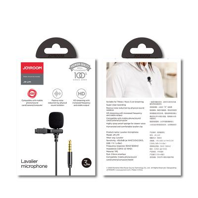 China Lavalier Microphone JOYROOM 3M Live Streaming Wireless Microphone Recording Lavalier Microphone For Live Broadcast for sale