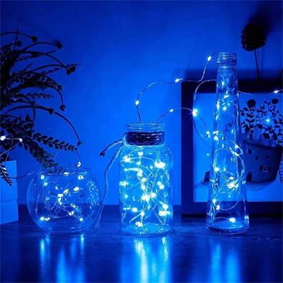 China Christmas Decorative Light Battery Operated Wedding Diwali LANDSCAPE LED Bottle Cap Light Copper Wire 2m Diwali Bar Home Decoration for sale