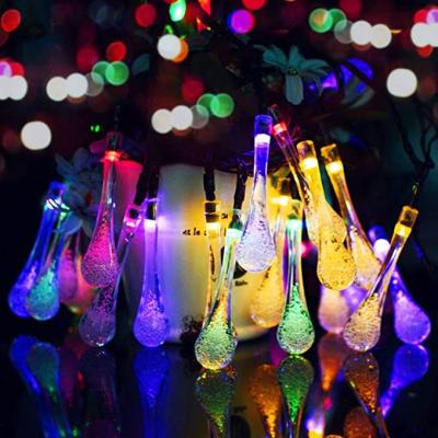 China Solar Wire+LED+plastic Copper Water Droplets String Lights LED Acrylic Bubble String Lights - Outdoor Waterproof Multicolor Fairy Crystal Ball Lights for sale