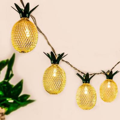 China Copper Wire+LED+plastic LED pineapple shaped string lights, battery operated fairy lights for home patio wedding party bedroom birthday for sale