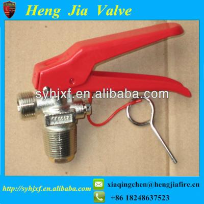 China Handle PZ 27.8 Trolley Type CO2 / Carbon Dioxide Fire Extinguisher Valve HJ-22200 for sale