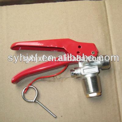 China 5KG CO2 Fire Extinguisher Valve In Silver Color PZ27.8 M25.2 for sale