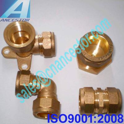 China Machining ODM And OEM Forging Brass Compression Fitting For Pe Pipe for sale