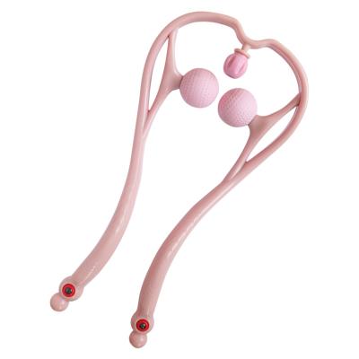 China Portable Handheld Self Pressure Point Therapy Massager Waist Leg Neck Massager For Massage Points Pain Relief for sale