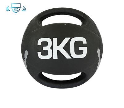 China Strength Forming Wholesale Rubber Double Grip Medicine Ball For Fitness Equipment for sale