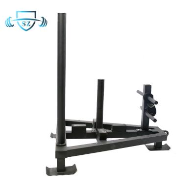 China Commercial Fitness Triangle Gym Equipment Resistance Training Sled Strength Training Power Sled By Plate Bumper Adding for sale