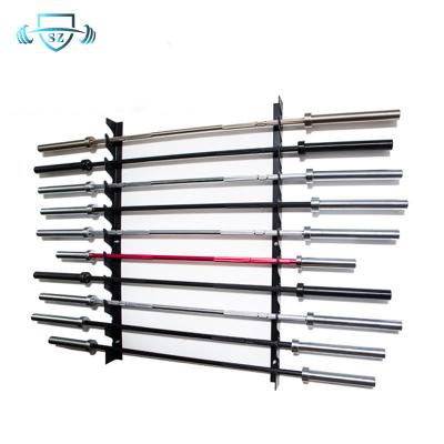 China Commercial made in china factory wholesale gym equipment black steel barbell wall rack for barbell bar stoarage for sale