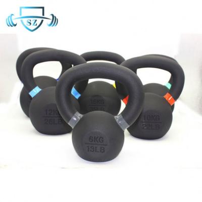 China Universal Color Coated Cast Iron Powder Kettlebell for sale