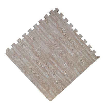 China Gym 60cmx60cm EVA Foam Mat Home and Factory Directly Supply Wood Grain Interlocking Flooring Eva Mat for sale