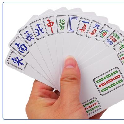 China Custom Design 9.2*5.2CM Plastic Brand New Mahjong Playing Game Casino Grade 100 Plastic Poker Cards for sale