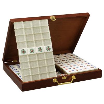 China Wholesale Direct Mahjong Regular 36mm Numbered Vietnamese Mahjong With Wooden Box for sale