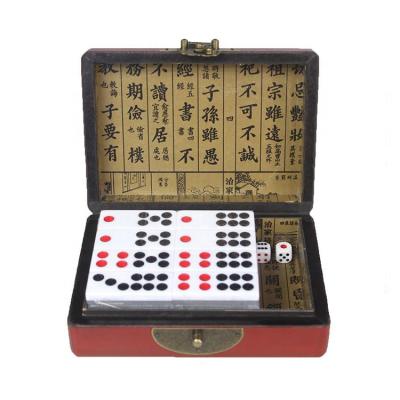 China Chinese Solid Dominoes Set Educational Toys Pai Gow Game Wear-Resistant Entertainment Set 66.5*26.5*9.5mm for sale