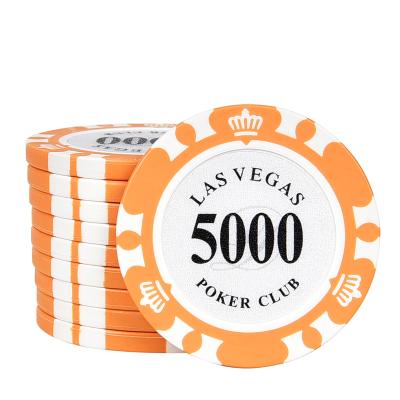 China Clay Wholesale Cheap 100 500 1000 Custom Playing Card Chip 14g EPT Poker Clay Chips for sale