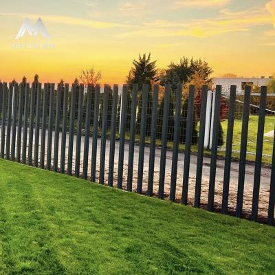 China Easily Assembled European Home Garden Aluminum Slat Fence Vertical Fence System Aluminum Fence Panels for Outdoor and Metal Garden Slat Privacy F for sale