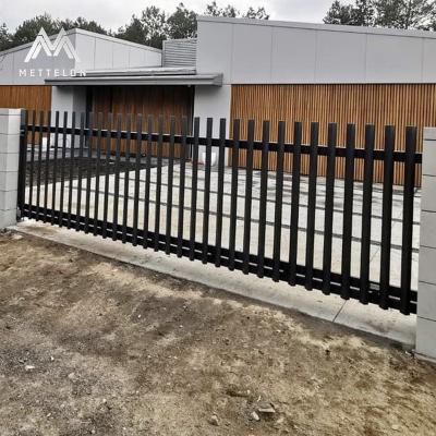 China Easily Assembled Top-Quality 6ft Tall Black Aluminum Privacy Garden Fence with Powder-Coated Metal Slat Panels OEM and ODM Options Available for sale