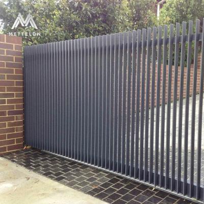 China Easily Assembled Direct Sale from China's Factory New Decorative High-End Aluminium Slat Fences, Black Metal Fence and Gate for Garden Buildings for sale