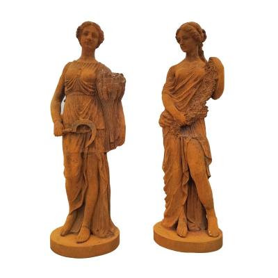 China Europe Iron Statue High Quality Promotional Vintage Figures Statue Cast Iron Statues for sale