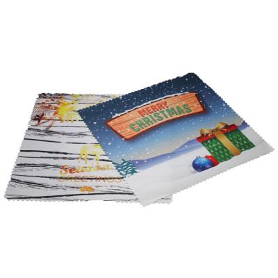 China Viable Wholesale Custom Printed Logo Microfiber Mirco Fiber Microfiber Glass Cleaning Cloth for sale