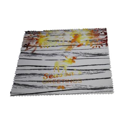 China Viable Wholesale Custom Printed Glass Logo Microfiber Mirco Fiber Microfiber Cloth for sale