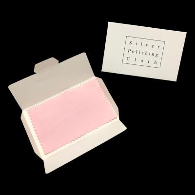 China Sustainable Eco Friendly Customs Fine Gold Jewelry And Lens Cleaning Polishing Cloth With Paper Cover for sale