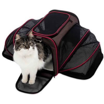 China Sustainable Travel Carrier Soft Sided Pet Airline Approved Pet Carrier Cat Carrier for sale