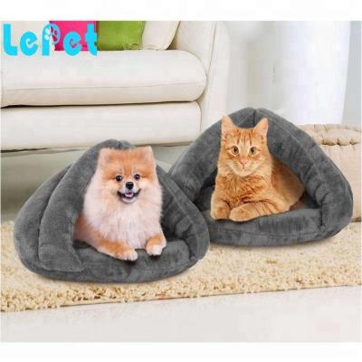 China Cuddle Pocket Cat Cave Pet Sluggish Soft Comfy Bed Cat Sleep Bag for sale