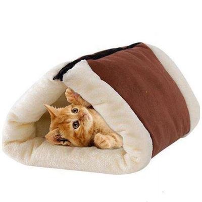 China Cat Cave Pet Bed Cozy Warm Viable 2 in 1 Cat Mat Tube and Bed for sale