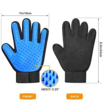 China Sustainable Pet Deshedding Wash Mitt Pet Hair Remover Dog Grooming Gloves for sale