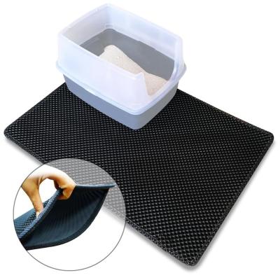 China Supply Viable Wholesale Litter Falls Through Holes Cat's Litter Box Mat for sale