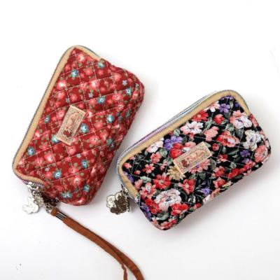 China Hot Selling Convenient Cotton Flower Small Pocket Coin Purse, Fashion Wallet For Women for sale