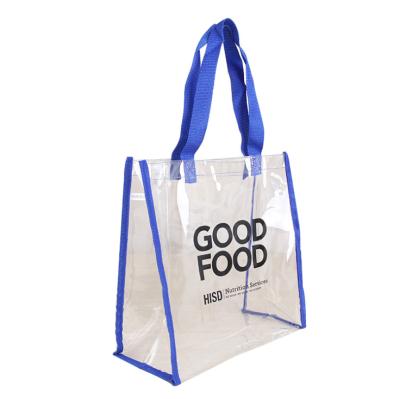 China Custom Logo Folding Waterproof Promotional Gift Bag Wholesale PVC Transparent Waterproof Shopping Bag for sale