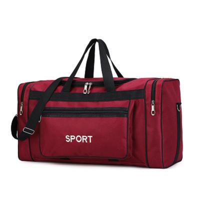 China Preppy Logo Wholesale Custom Capacity Handbag Fitness Style Storage Waterproof Nylon Bag Fitness Gym Bag Large for sale