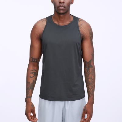 China New QUICK DRY Summer Men's Sports Vest Outdoor Crew Running O-Neck Obstacle Training Basketball Fitness Vest Sleeveless Tank Top for sale