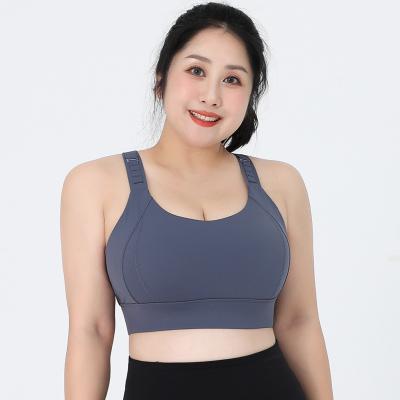 China Breathable Plus Size Sports Bra Woman Soft Training Sports Underwear Ladies Large Size Sports Fitness Plus Size Yoga Bra for sale