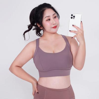 China 3XL Breathable Oversized Strong Support Sports Bra Woman Soft Shaping Sporty Yoga Underwear Large Size Fitness Plus Size Yoga Bra for sale