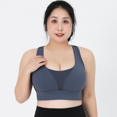 China 2022 New XXXL Women's High Cup Yoga Bra Big Size Breathable Soft Breathable Yoga Bra Big Sexy Plus Size Fitness Sports Bra for sale