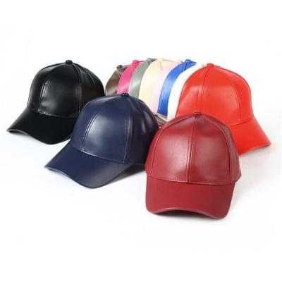 China COMMON Wholesale Breathable Leather Black White Baseball Caps PU Leather Camouflage for sale